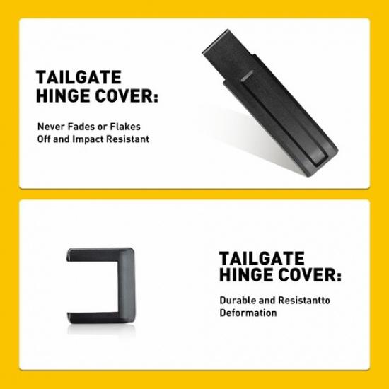 Mattschwarze Äußere Heckklappen-Türscharnierabdeckleisten für Jeep Wrangler JK 2007-18