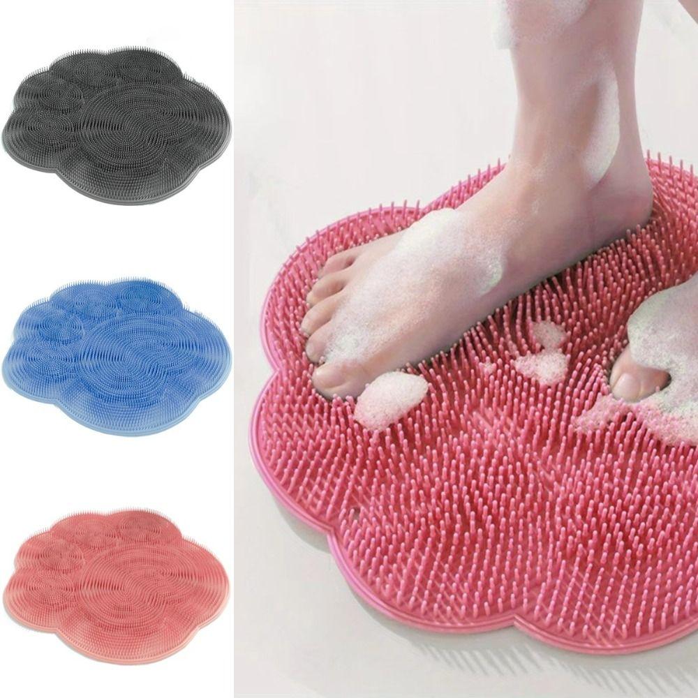 

Efficient Cleaning Foot Massage Scrubber Wall Mounted Shower Massager Pad Bath сірий