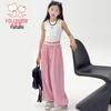 Fu Luomi Girls' Summer Lightweight Casual Pants