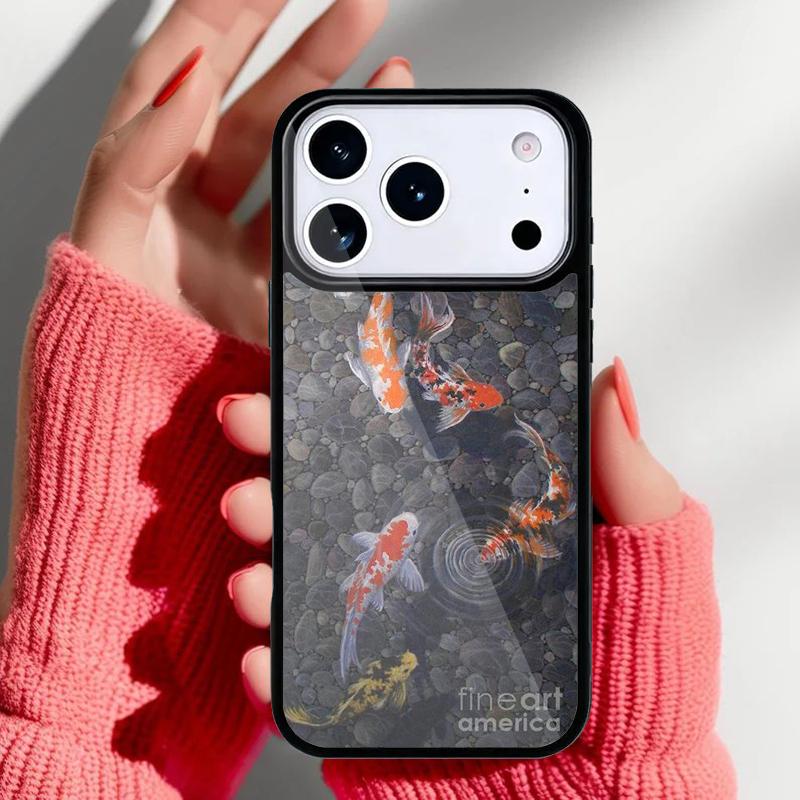 Koi Carp Fish Phone Case for iPhone 17 16 15 14 13 Pro Max Back Cover for 12 11 Pro Coque