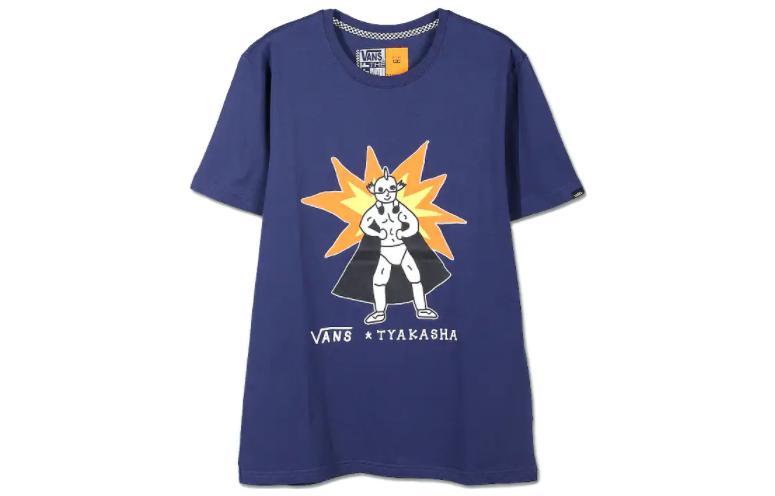 Vans Tyakasha Top T Shirts Men s Blue Crew Neck Thin VN0A2TQB84A L