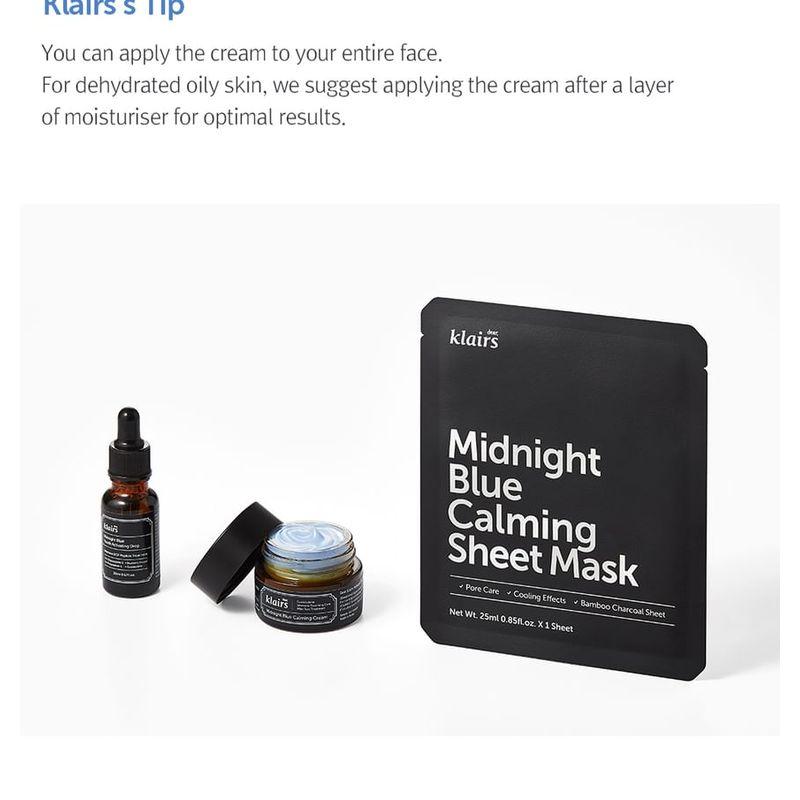 dear, klairs Midnight Blue Calming Cream LARGE