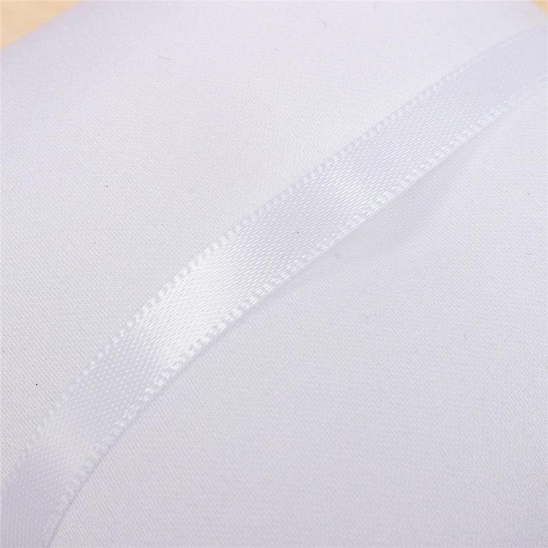 Ringkissen zur Hochzeit Ringkissen mit Satinbändern rot + weiß 10 cm x 10 cm