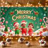 Christmas Party Banner Holly Leaves Merry Christmas Banner Xmas Banner Christmas Ornaments For Family Reunion Home Decor School