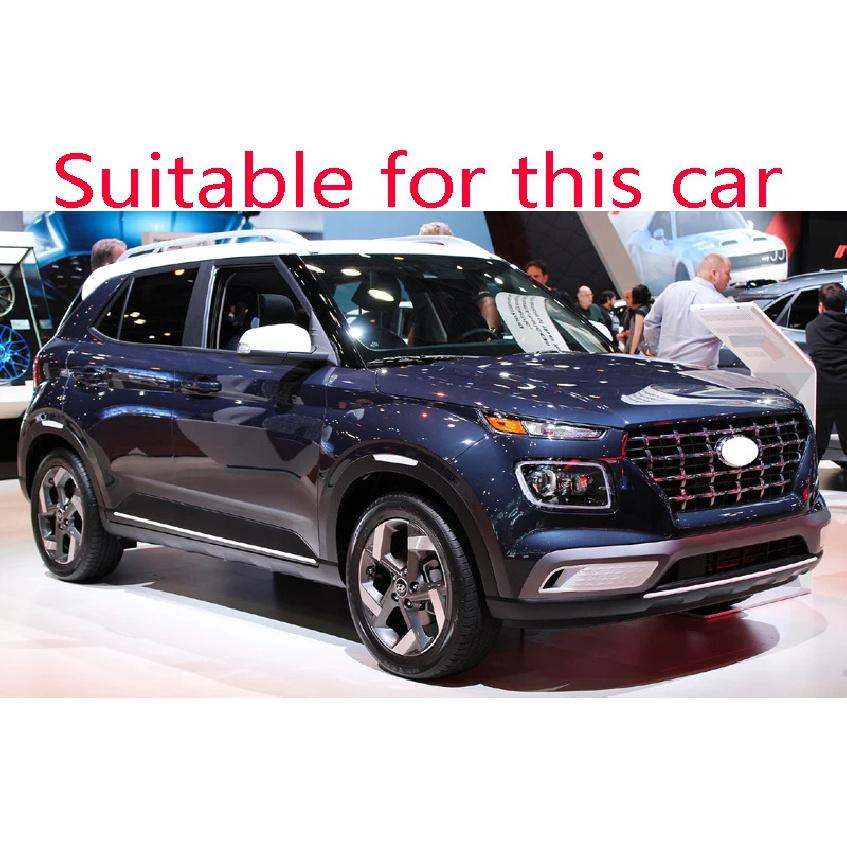 For Hyundai Venue     Car Accessories ABS Chrome Front Fog Light Lamp Cover Trim Molding Bezel Garnish Sticker
