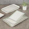 Melamine Rectangular Imitation Porcelain Plate for Hot Pot, BBQ, and Sushi Restaurants