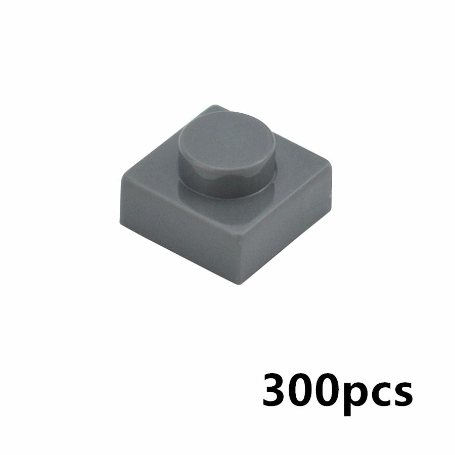 300 Stück DIY Partikel 3024 Dünne Bausteine 1x1 Noppen Steine Pädagogisches Zusammenbauen Konstruktion Kompatibel 3034 Kinderspielzeug