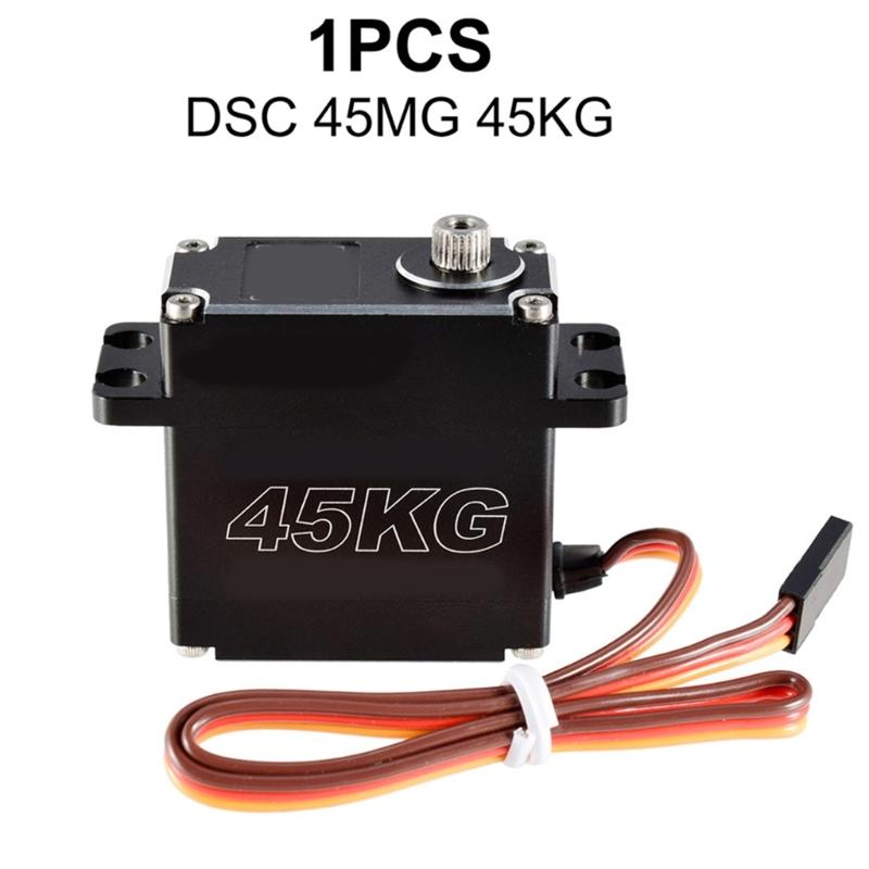 Coreless Motor Waterproof Servo DSC45MG 45KG Aluminum Case for Car Truck Robot High Torque Digital Steering Servo