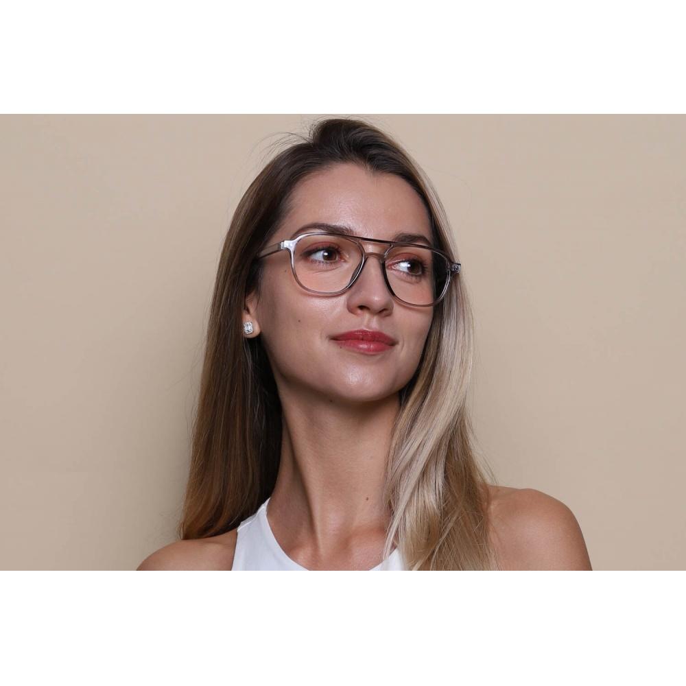 Full Rim Pilot Transparent Grey Smartbuy Collection Hedwig 3515 C5 Fashion Unisex Eyeglasses