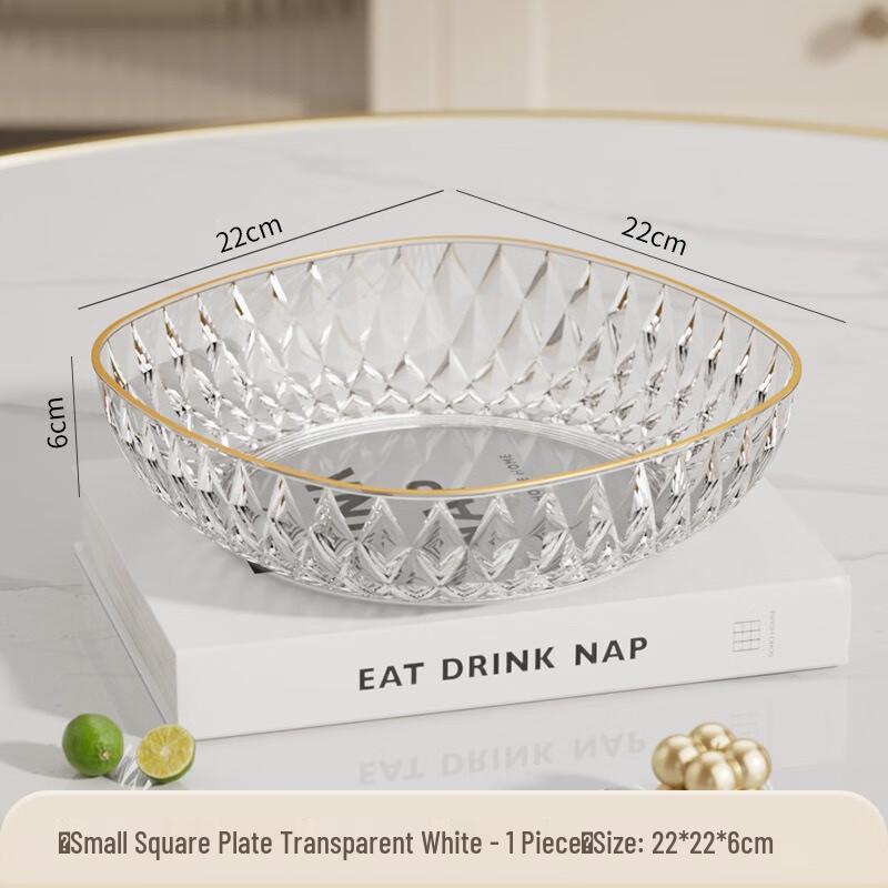Fumaide Light Luxury Glass Fruit Plate 3-Piece Set