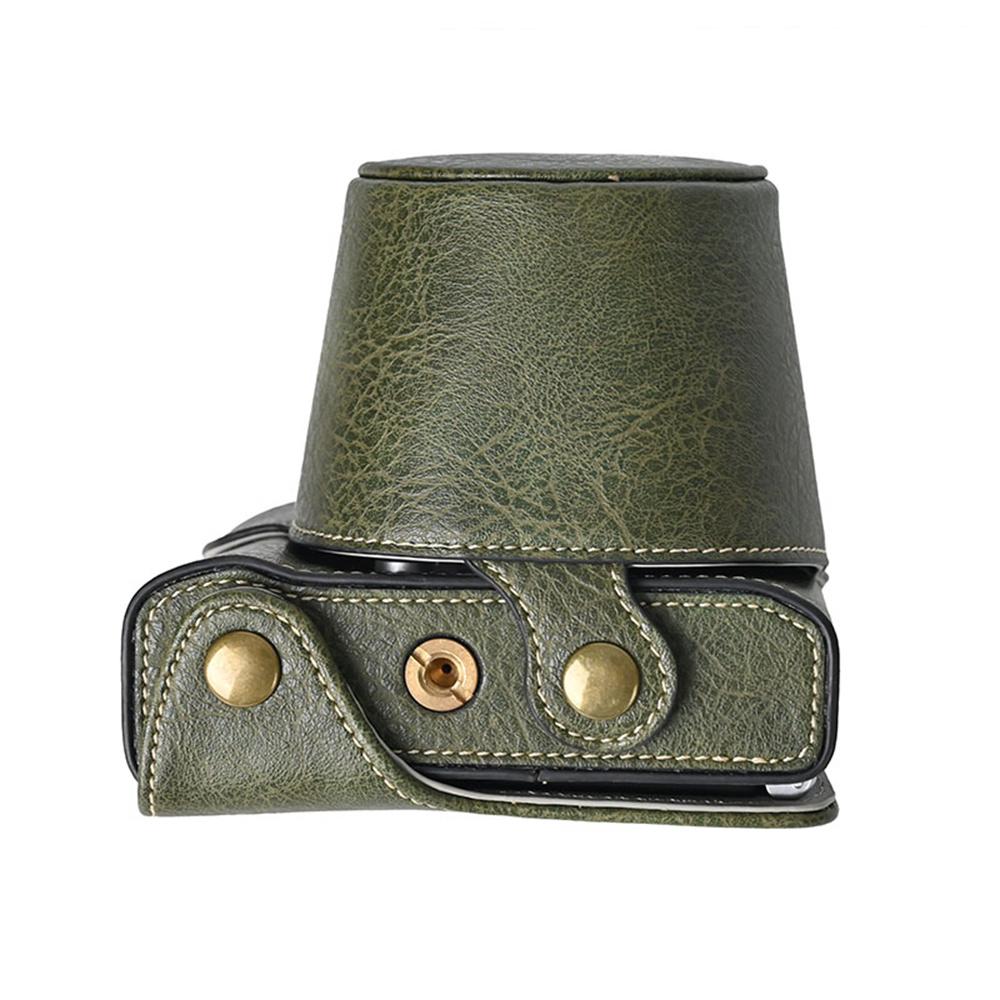 For Fujifilm X-M5 Protective Cover Litchi Textured PU Leather Camera Case with Shoulder Strap