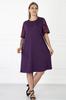 Women's Big Size Dress Kimono Sleeve Purple Plus Size Dress