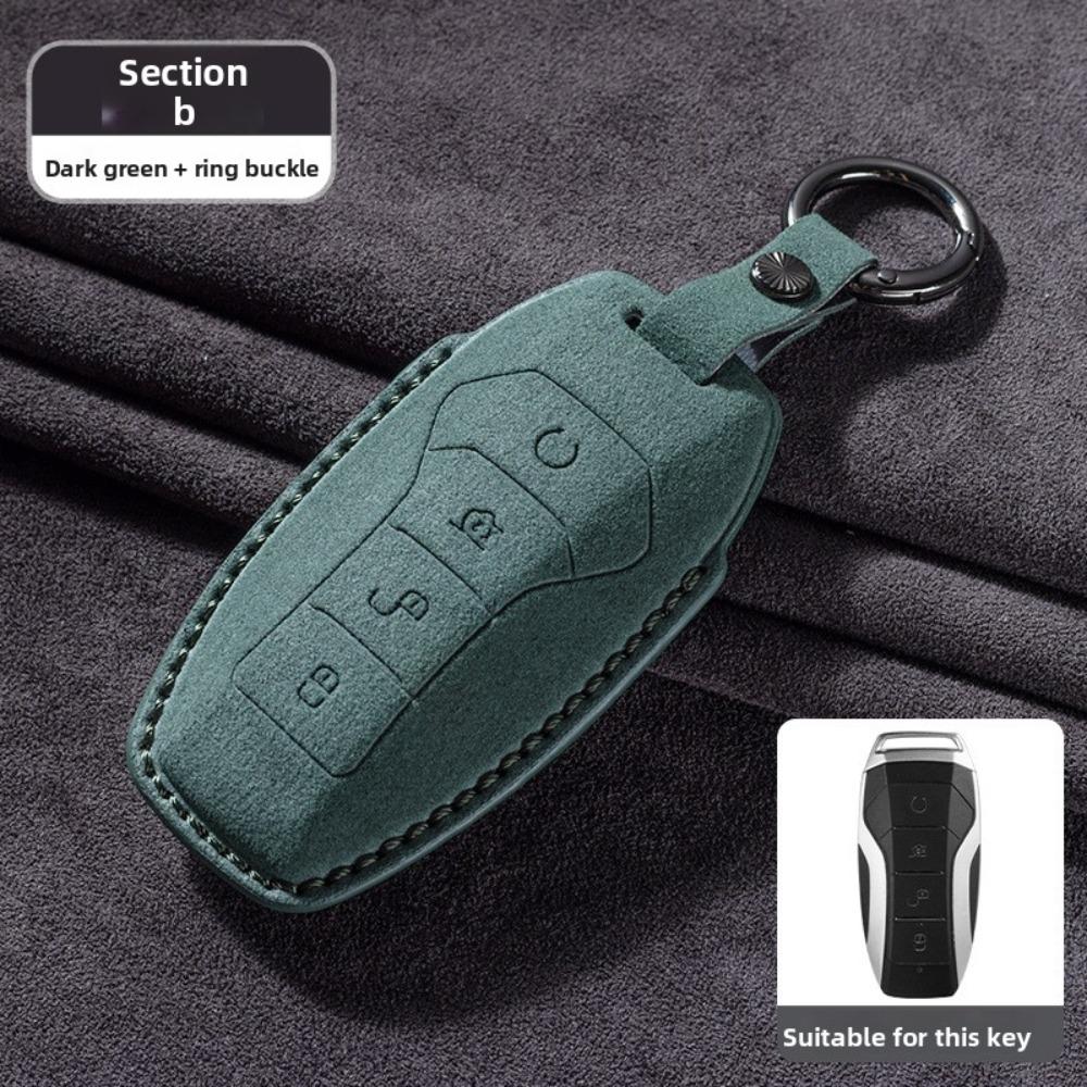 For BYD Song Plus DMI Han EV DM Dolphin 3D Full Cover Suede Car Key Case for Song Pro Tang DMI