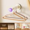Plastic Suction Cup Wall Mount Organizer With Telescopic For Bathroom And Bedroom Storage