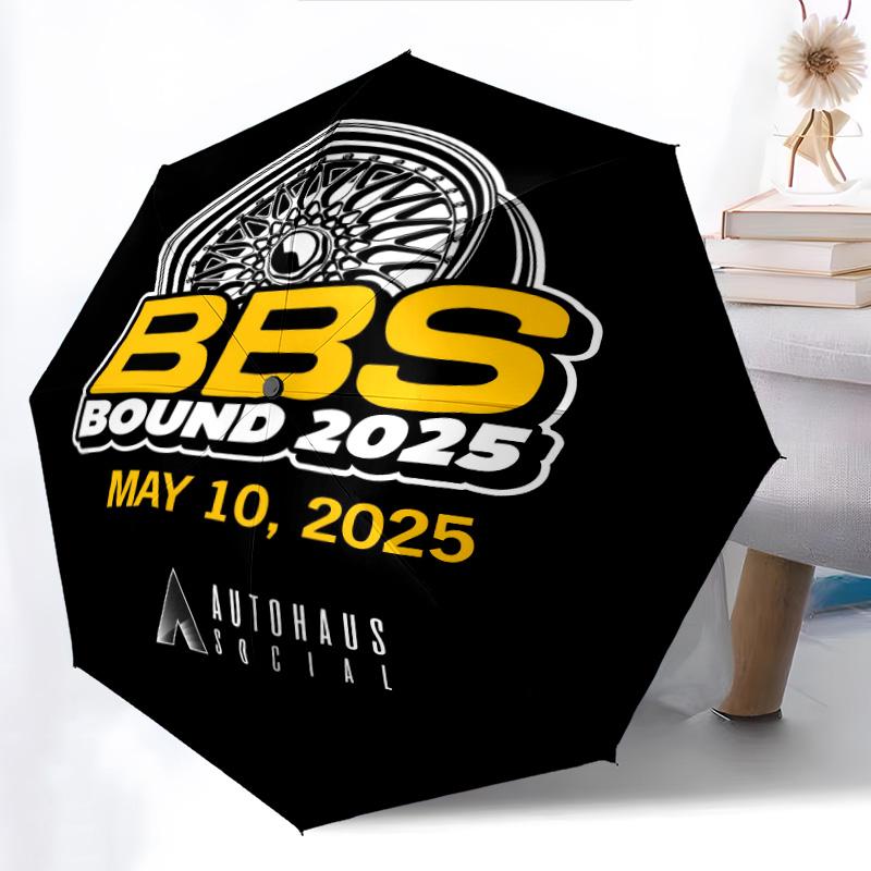 BBS Wheels: Precision Style Folding umbrella Portable travel printing Sun umbrella Three folds