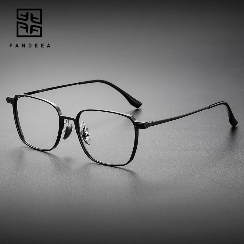 

Трендовые мужские ультралегкие квадратные оправы для очков для близорукости 2025 года - Алюминиево-магниевые и Бета-титановые с рецептурными линзами Plano