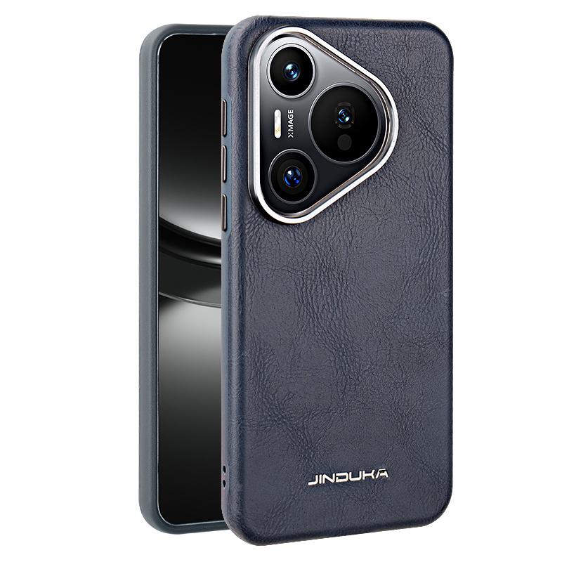

Магнитный чехол из гладкой зернистой кожи для Huawei Pura 70 Pro+ Plus / Ultra Магнитная крышка Винтажный бизнес Премиум для кронштейна MagSafe Huawei Pura 70 Pro+ темно-синий