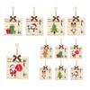 1/6Pcs Christmas Wallet Pendant Snowman Xmas Tree Gift Box Deer Pattern Pendant Striking Atmosphere