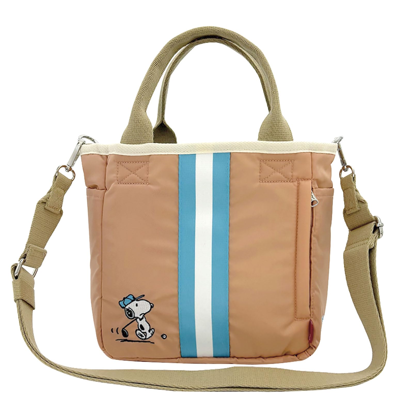 

8390 Snoopy Sporty Shoulder Small Tote Bag IP Square 2 Way PEANUTS [Rootote] (04 Pink)