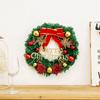 Elegant 30CM With Bow Artificial Pine Door Hanging Rattan Ornament Christmas Wreath Pendant Garland