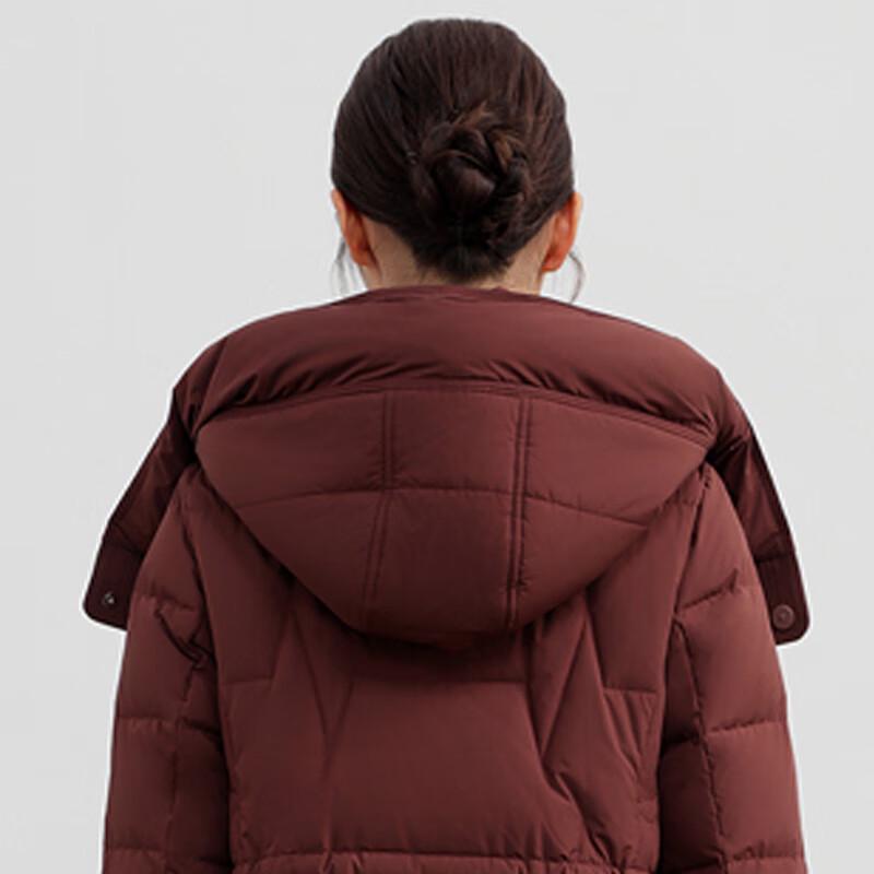 XueZhongFei Women's Long Hooded Winter Down Jacket