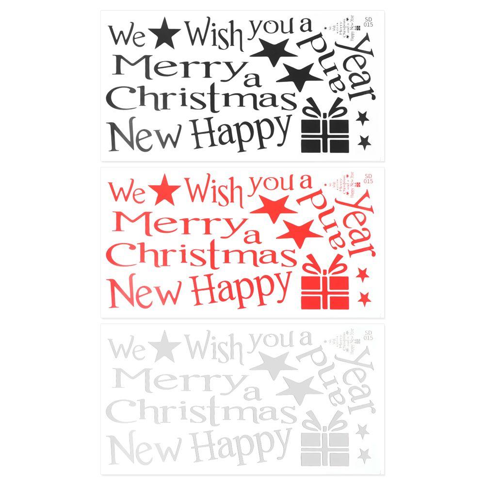 Art New Year Home Merry Christmas Xmas Tree Posters Window Decal Decor Wall Stickers