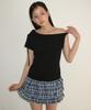 Ronron Check Cancan Pantskirt Blue