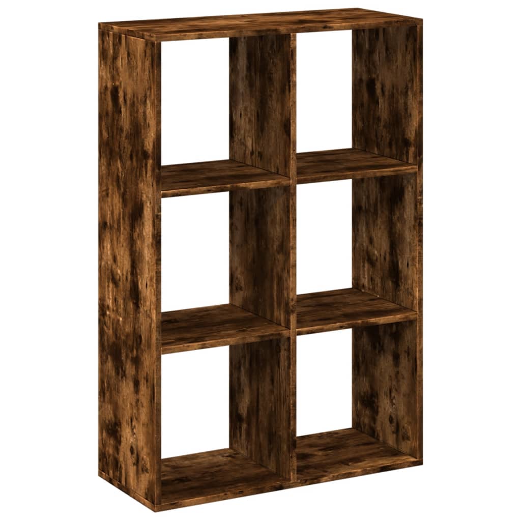 Room Divider Bookshelf Smoked Oak 69.5 x 29 x 103.5 cm