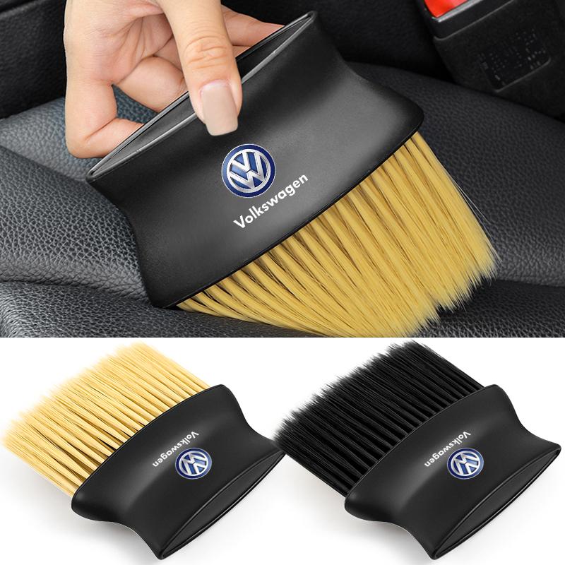 Car Interior Cleaning Soft Brush Dashboard Air Conditioner Outlet Detail Brush For Volkswagen Santana GTI Rline Polo Golf Passat B5 B6 Touran Magotan