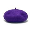 Beret Women's Pure Color Wool Heattechknitting Octagonal Hat Korean Styleretrowoolen Light Plate Painter Hat
