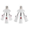 E27 Splitter 3/4 Heads Adapter Converter Socket LED Y Shape Light Lamp Bulb Splitter Adapter Converter Screw Lamp Base Holder