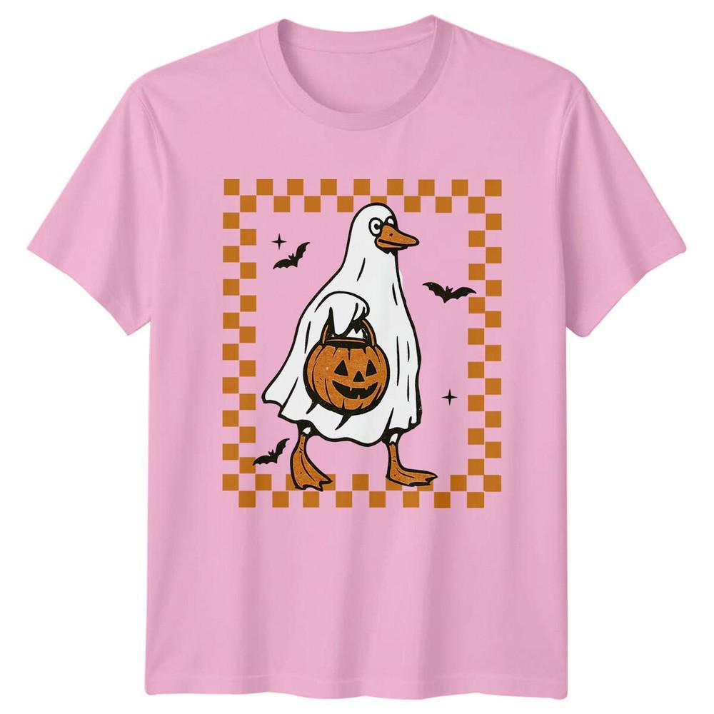 Halloween Goose Ghost Pumpkin Trick or Treat Unisexs TShirt Unisexs Tee Graphic