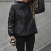 Winter 2025 New Lightweight Warm Quilted Coat Women's Short Hooded Puffer Jacket Plus Size
