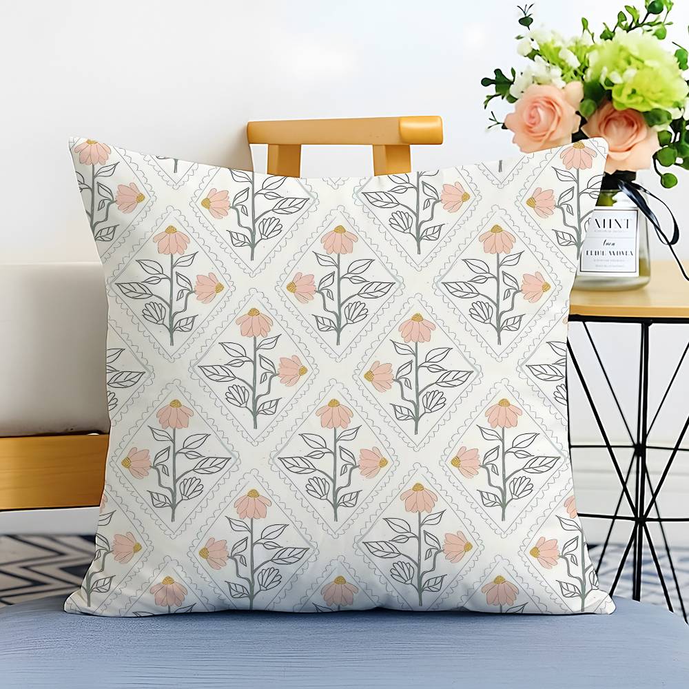 Bohemian Ethnic Style Pattern Pillow Case Printed Brushed Fleece Pillow Baby Skin-Touch Eco-Friendly Dye-Sublimat