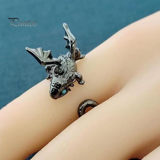 Dragon Crochet Tension Rings Adjustable Crocheting Rings with Metal Spiral Stitch Markers Dragon Yarn Holder Ring with Storage Box for Knitting