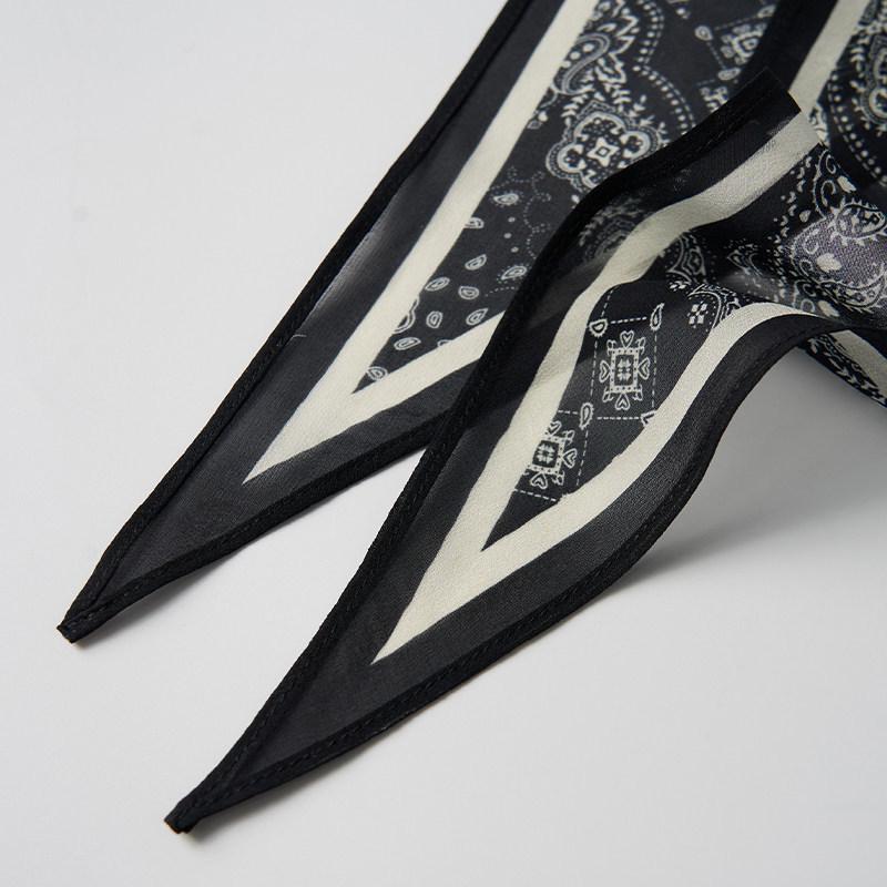 Northern Deer Mulberry Silk Printed Scarf - All-Season, High-Quality, Long, Narrow