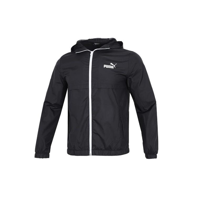 PUMA Ess Solid Windbreaker Logo Black Men s 849462-01 S