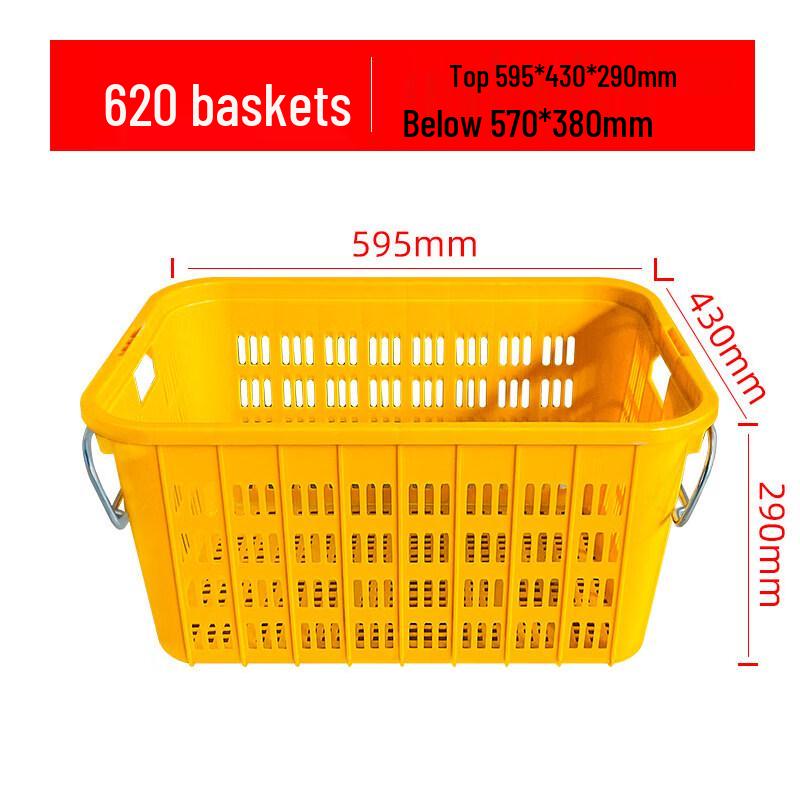 Heavy-Duty Stackable Plastic Storage Baskets
