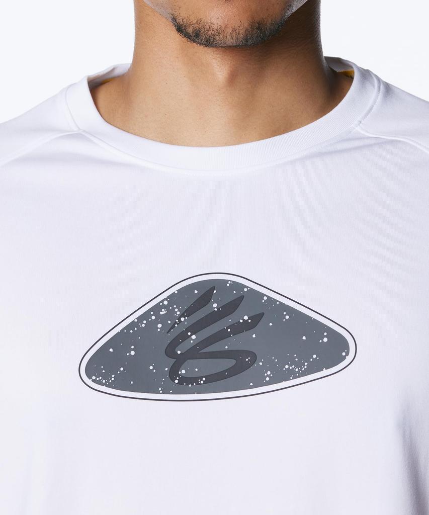 CURRY TECH GRAPHIC LS LG [Under Armour] T-SHIRT, Weiß, Schwarz,