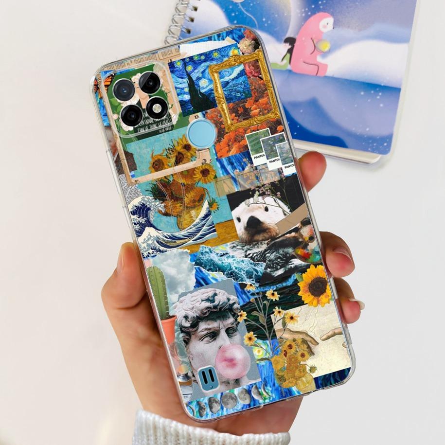 For Realme C21Y Case Realme C21 Phone Case 2023 New Printed Soft Back Cover For Realme C25 C25S C25Y RealmeC21Y Shockproof Coque