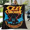 Ozzy Osbourne Retro-Druckdecken zum Warmhalten, weich und bequem, für Zuhause, Reisen, Bettdecke, Bettbezüge, Geburtstagsgeschenk