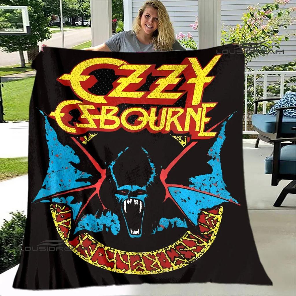 Ozzy Osbourne Retro-Druckdecken zum Warmhalten, weich und bequem, für Zuhause, Reisen, Bettdecke, Bettbezüge, Geburtstagsgeschenk