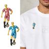 Vibrant Soccer Enamel Brooch Football Player Jewelry Elegant Clothing Accessory For Outfit Enhancement