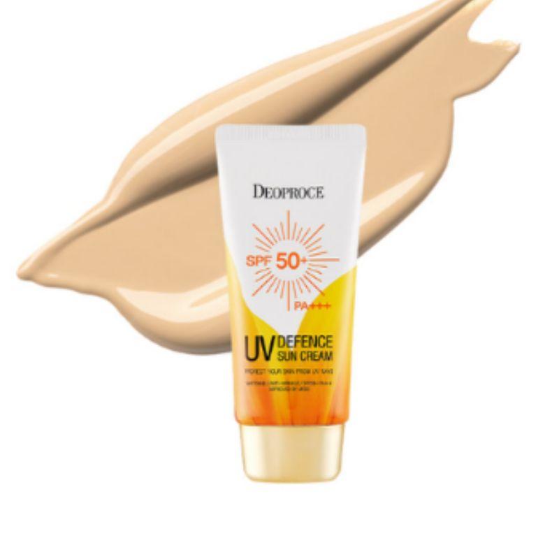 Deoproce UV Defense Sun Protector Cream SPF50+ PA+++ 70g - Broad Spectrum Sunscreen Hydrating UV Protection Korean Skincare