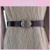 Fashion Leather Womens Belt Square Buckle Two Layer Cowhide Summer Casual Looks