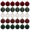 30pcs/box Velvet Christmas Ball 6cm Red Gree White Xmas Tree Balls Ornament 2025 Christmas Party Home Hanging Decoration Pendant