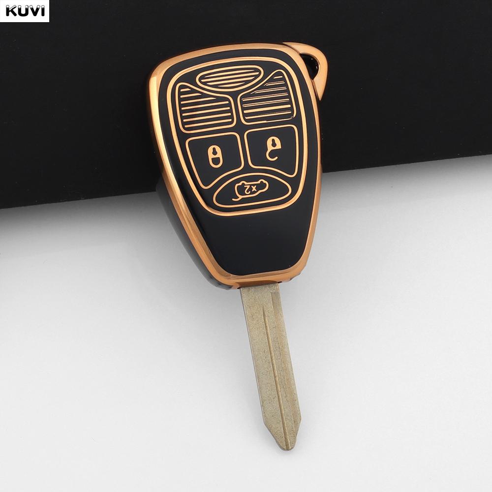 New Tpu Car Key Case Cover Shell Fob Holder For Jeep Wrangler Compass Patriot Liberty Chrysler 300 Pt Dodge Jcuv Caliber Nitro