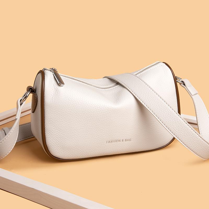 Genuine Leather Women's Bag Fashionable Soft Leather Single-shoulder Crossbody Bag Cowhide Pillow Bag