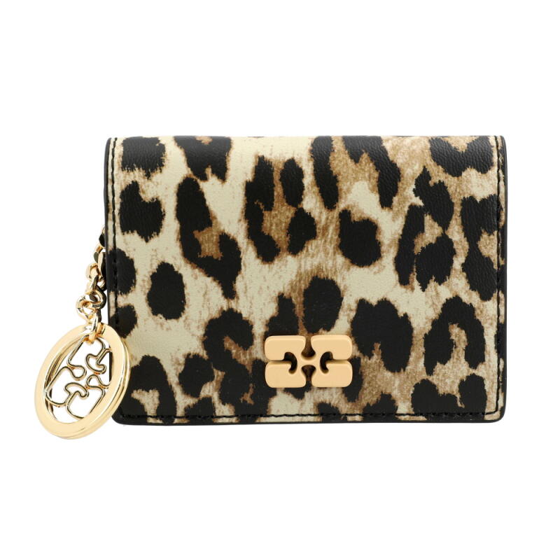 

Ganni GANNI Card Holder Flap Snap Leopard A6545 943 A6545 943