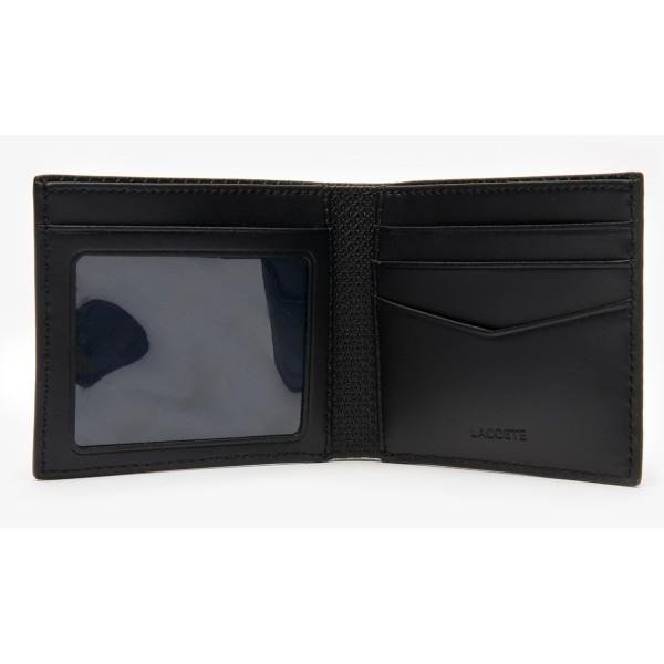 Lacoste Men S Leather Bifold Wallet Bb Nh2824c54n 000